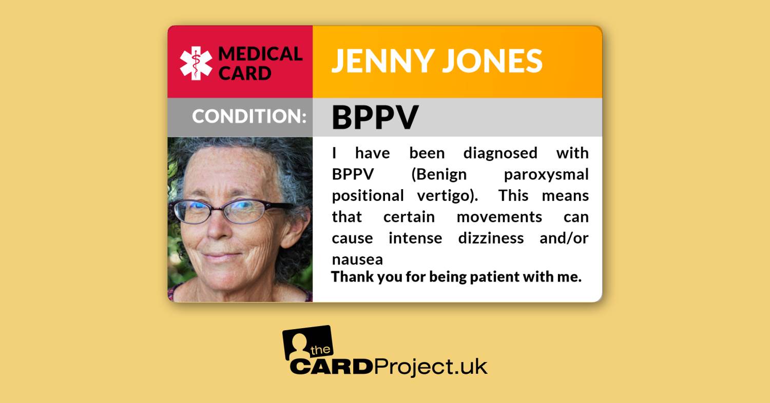 BPPV Medical Photo ID Alert Card